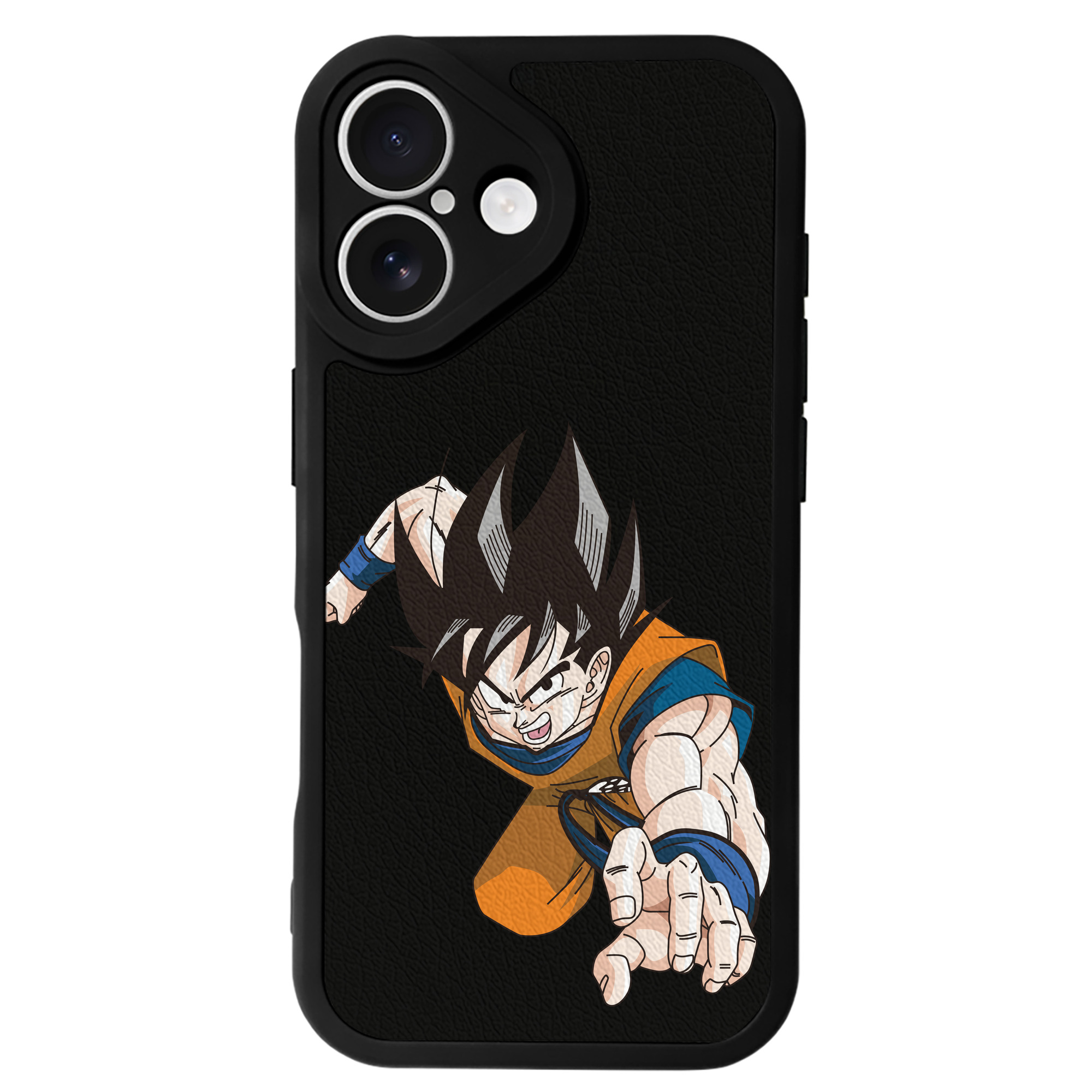 （画像用） ドラゴンボール 孫悟空（そん ごくう）Son Goku カカロット DRAGON BALL Kakarotto 【iPhone 16シリーズ対応】シリコンスマホケース（レザー調） 材質：シリコン
